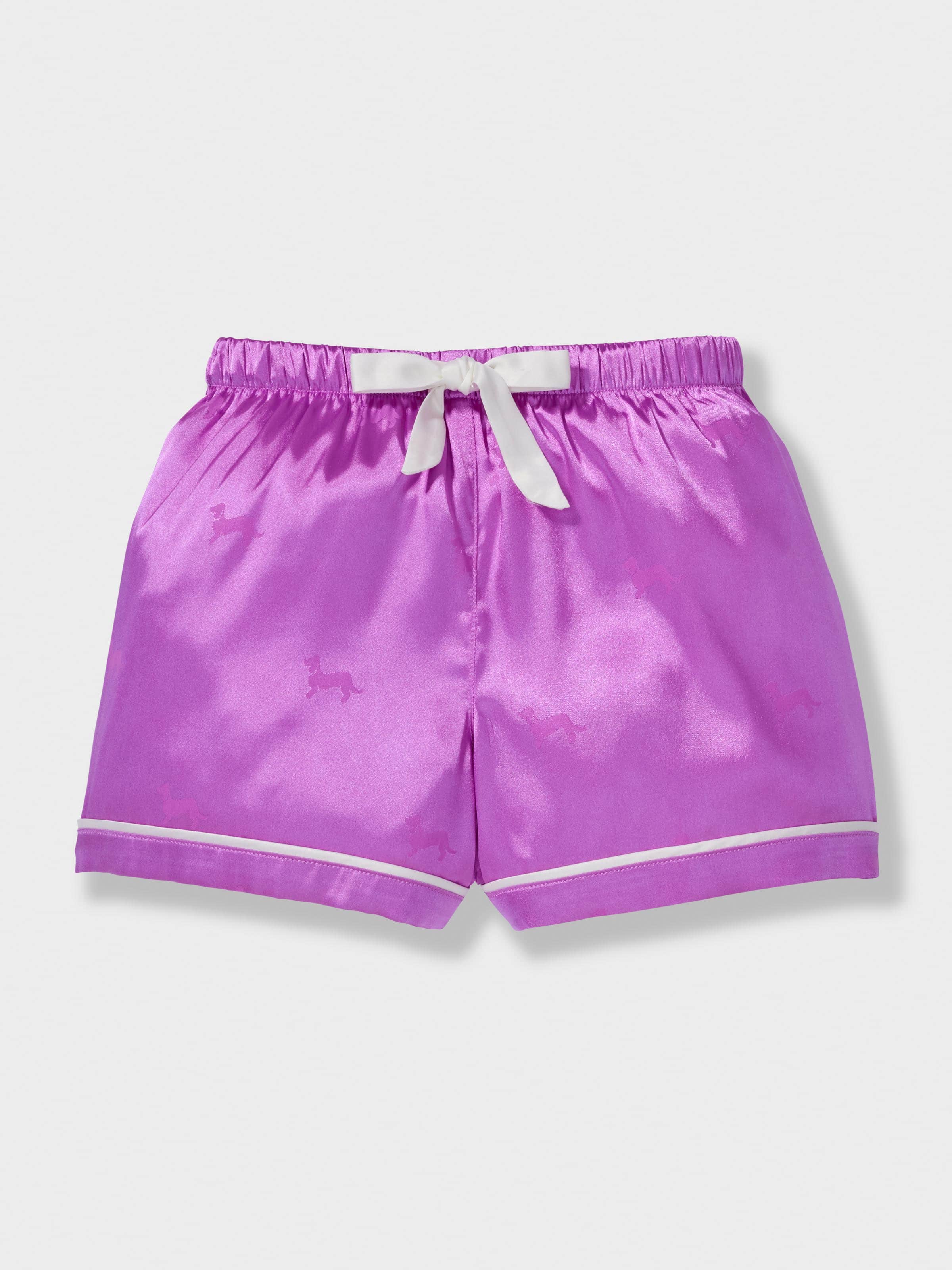 Jnr Girls Orchid Satin Classic Shortie Pj Set