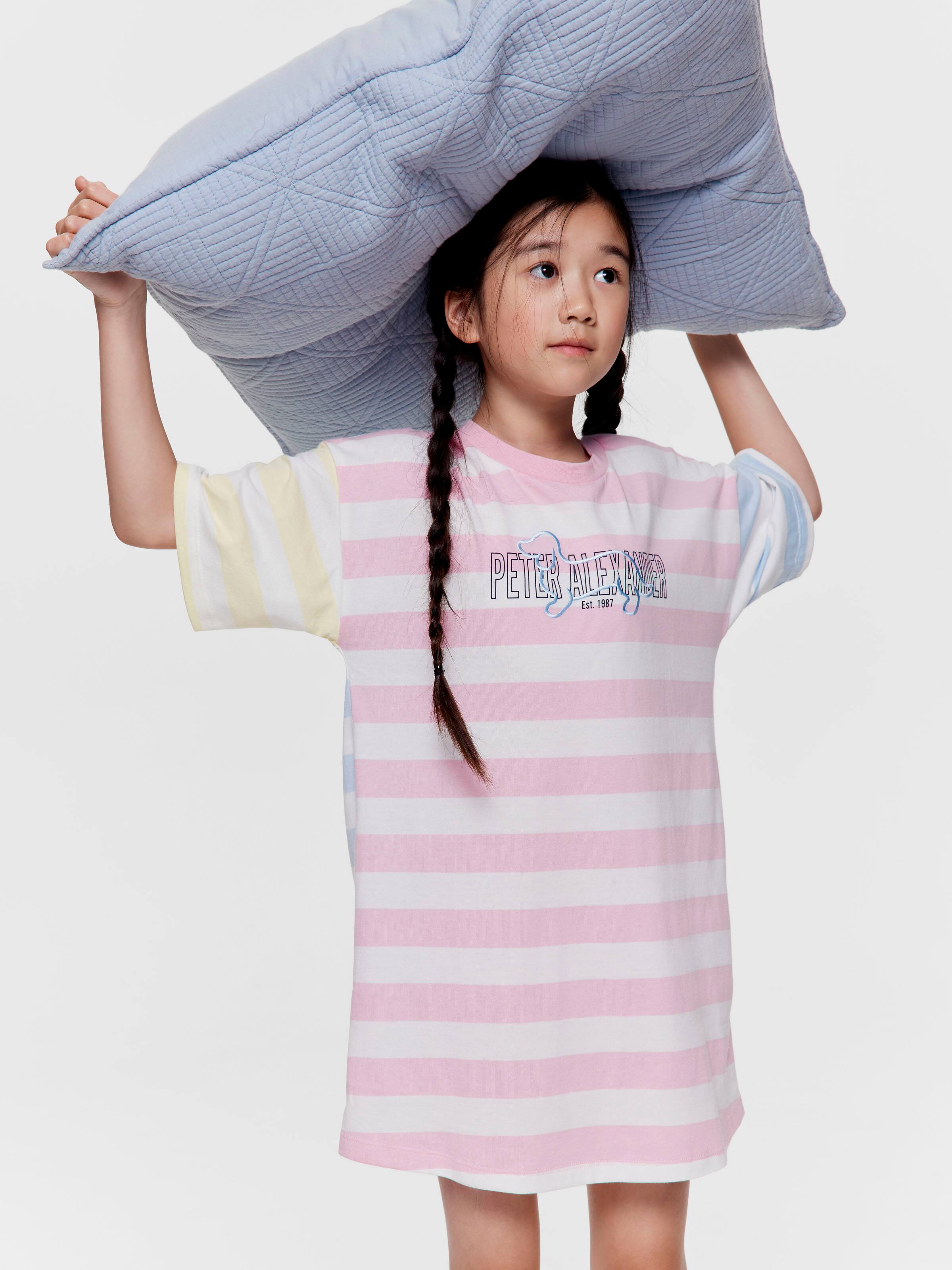 Girls Penny Logo Stripe Sleep Tee
