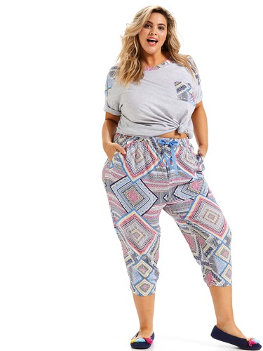 P.A. Plus Aztec Drop Crotch 3/4 Pj Pant