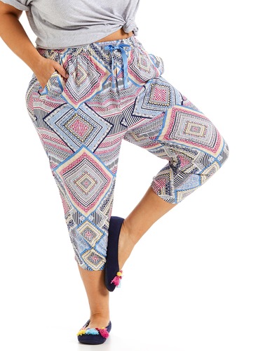P.A. Plus Aztec Drop Crotch 3/4 Pj Pant