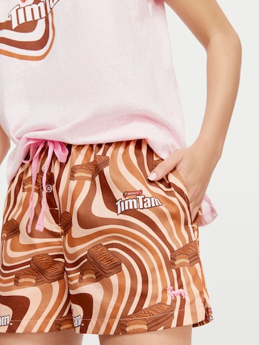 Sunset Palms Button Up Pj Set
