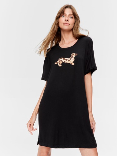 Leopard Contrast Pocket Tee