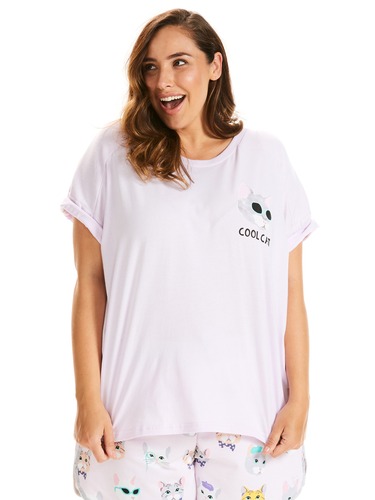 P.A. Plus Cool Cat Boxy Tee