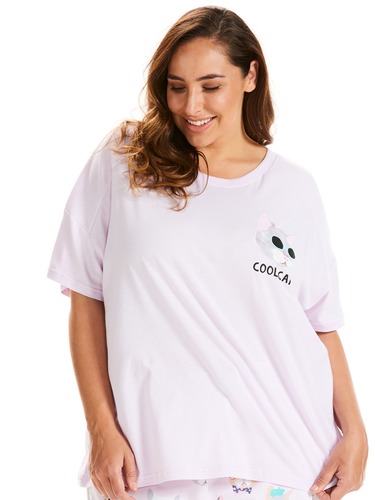 P.A. Plus Cool Cat Boxy Tee