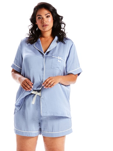 P.A. Plus Chic Poly Satin Pj Set