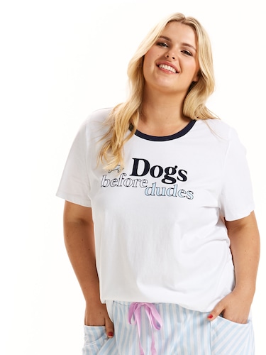 P.A. Plus Dogs Before Dudes Tee