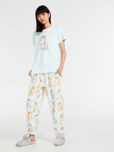 P.A. Plus Tartan Flannelette Pj Set