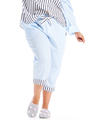 P.A. Plus Stripe Turn Up 3/4 Pj Pant