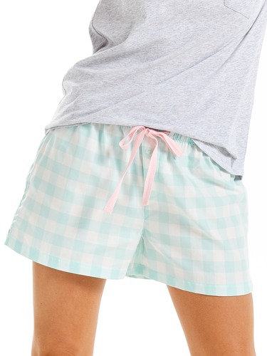 Mint Gingham Boyshort