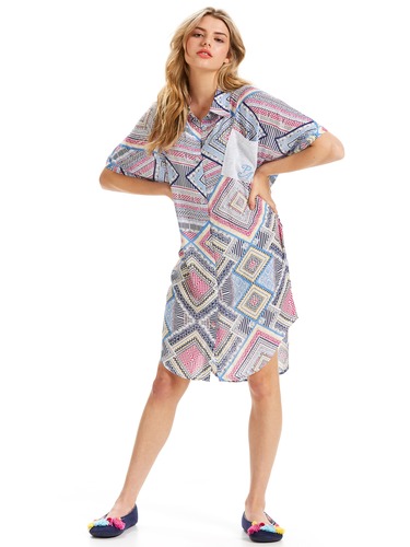 Diamond Tile Boyfriend Nightshirt