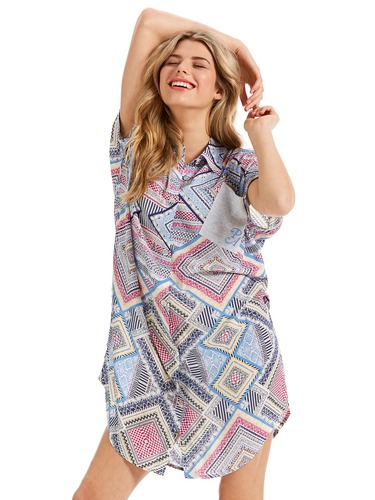 Diamond Tile Boyfriend Nightshirt