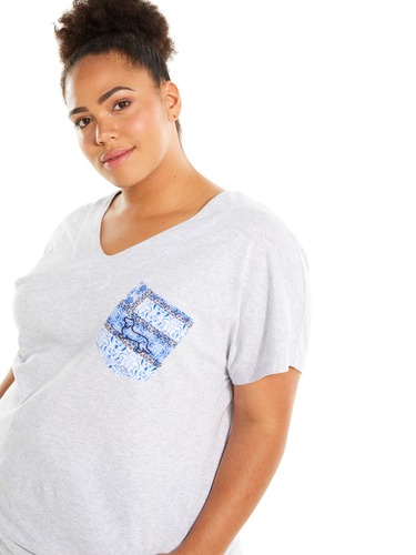 P.A. Plus Tile Print Pocket Tee