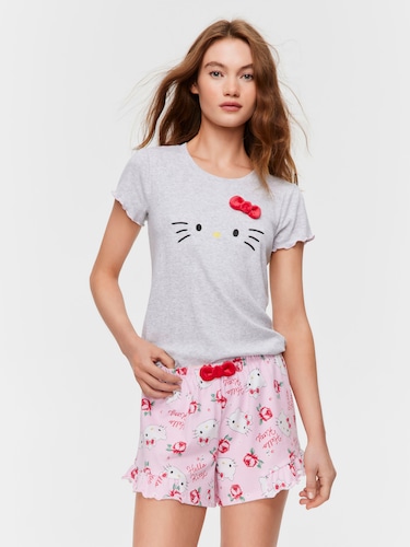 Hello Kitty Roses Frill Mini Short                                                                                              