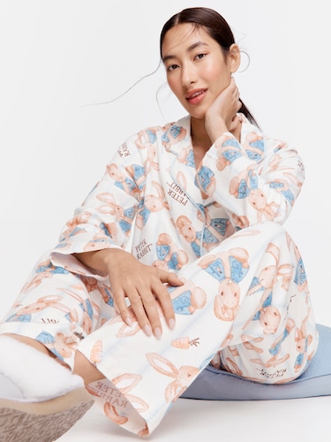 Peter Rabbit Bamboo Flannelette Long Sleeve Pj Set                                                                              