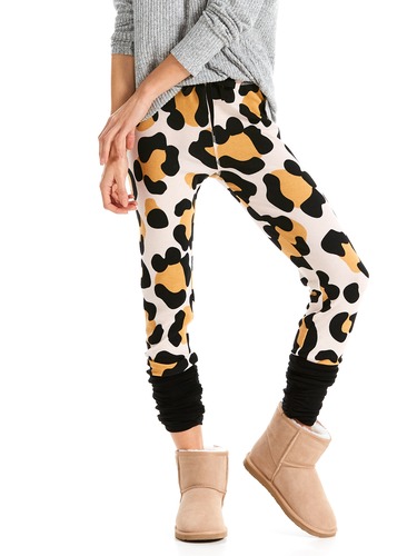 Leopard Waffle Legwarmer Legging