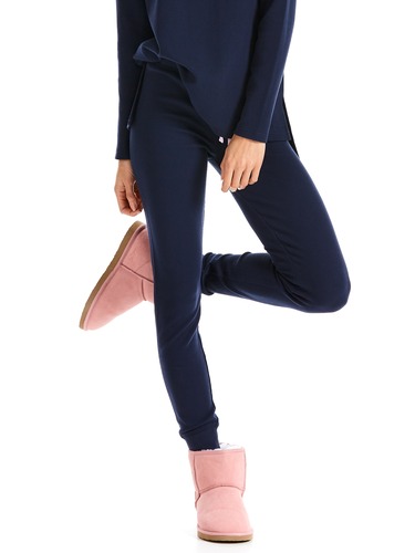 Navy Waffle Legging