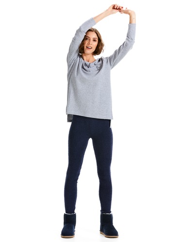 Navy Snuggle Legging