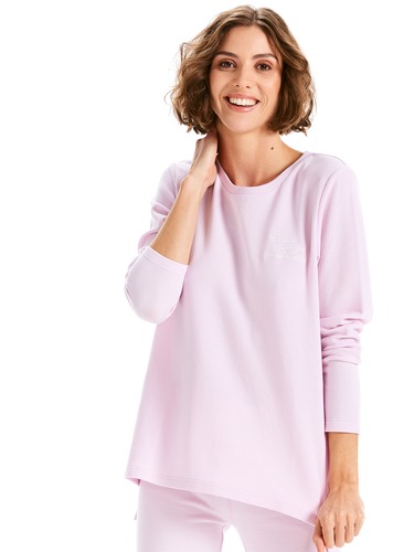 Pink Waffle Long Sleeve Top