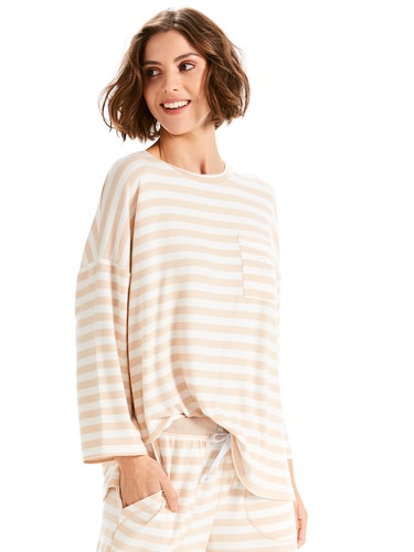 Creme Caramel Fuzzy Top