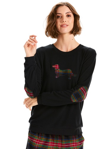 Tartan Penny Applique Sweater