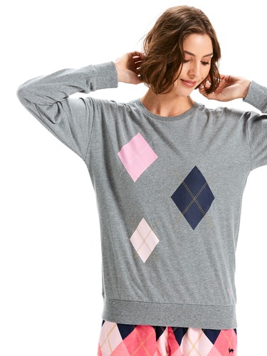 Argyle Long Sleeve Top