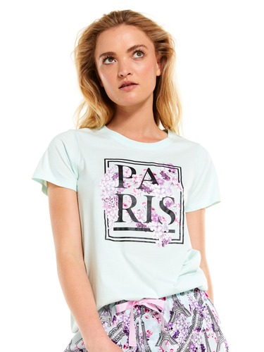 Paris Floral Short Sleeve Tee