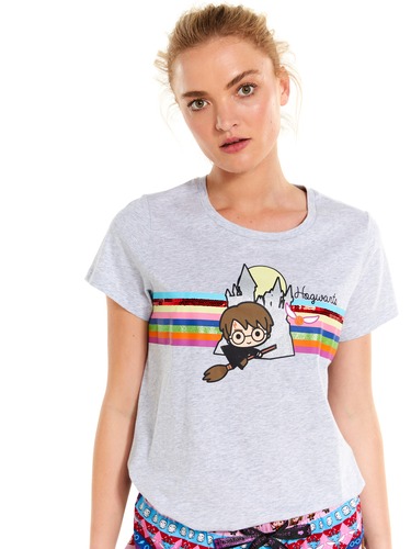 Hp Hogwarts Stripe Tee