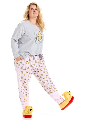 P.A. Plus Winnie The Pooh Spot Flannelette Legwarmer Pj Pant