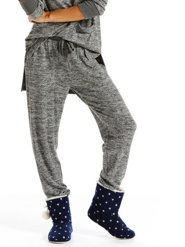 Charcoal Fuzzy Easy Pj Pant