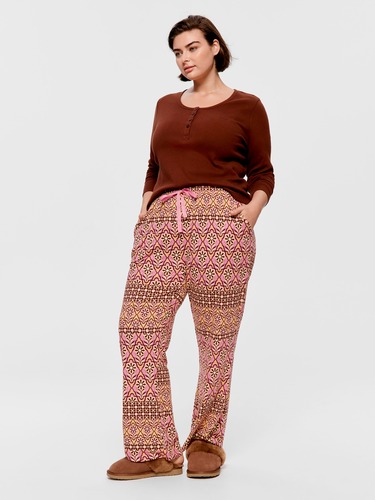 P.A. Plus Paisley Border Long Pj Short