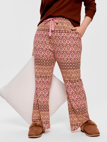 P.A. Plus Paisley Border Long Pj Short