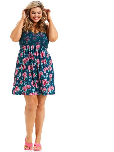 P.A. Plus Navy Floral Slinky
