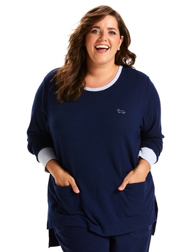 P.A. Plus Fuzzy Pocket Long Sleeve Top