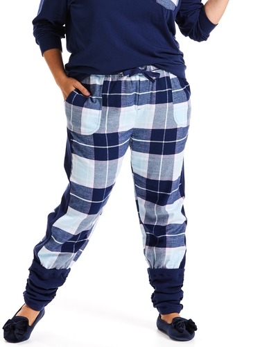 P.A. Plus Check Flannelette Legwarmer Pj Pant