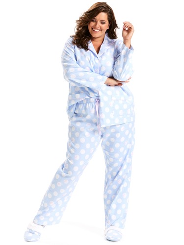 P.A. Plus Penny Spot Flannelette Pj Set