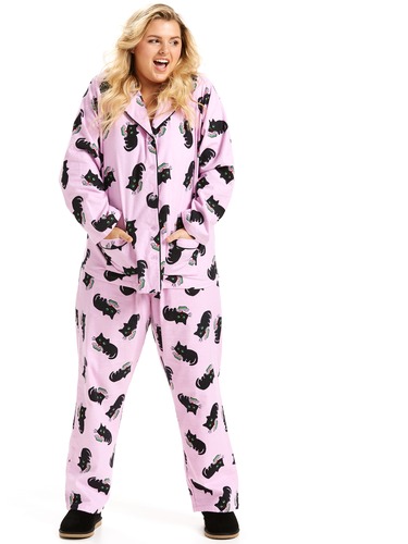 P.A. Plus Kitty Classic Flannelette Pj Set
