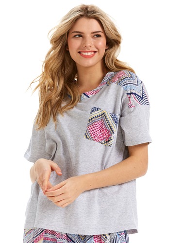 Woven Pocket Tee