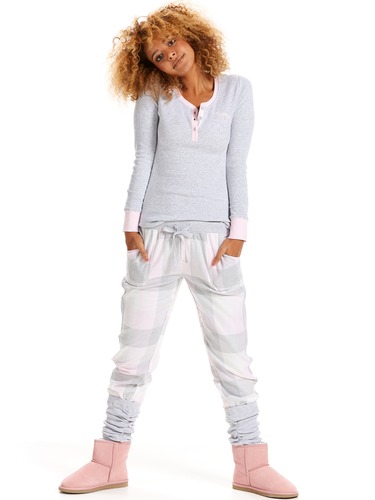 Pink Buffalo Flannelette Legwarmer Pj Pant