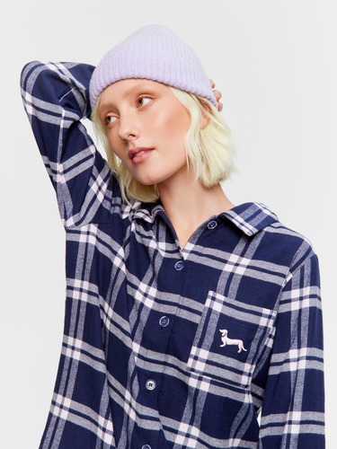 Caramel Stripe Flannelette Pj Set