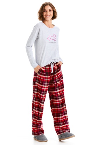 Red Tartan Classic Flannelette Pj Pant