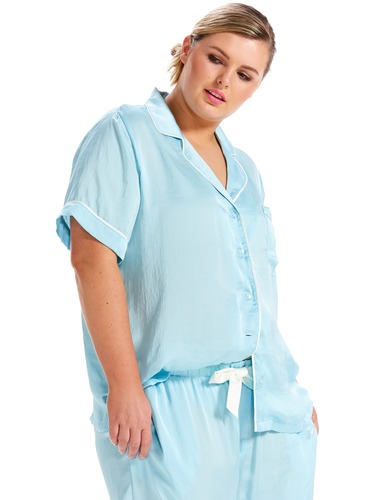 P.A. Plus Poly Satin Short Sleeve Shirt