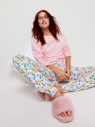 Rock & Roll Check Straight Flannelette Pj Pant