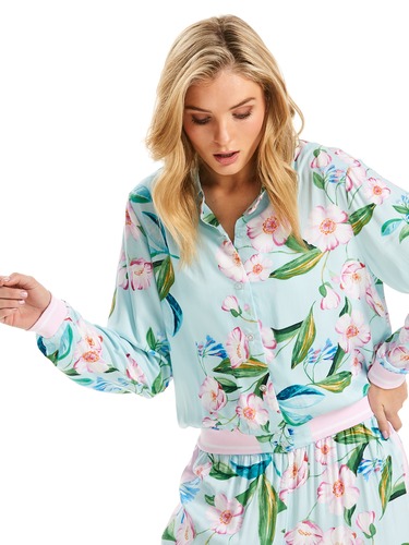 Aqua Floral Jacket