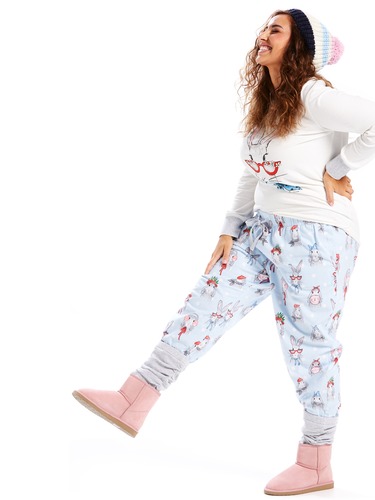P.A. Plus Bunny Flannelette Legwarmer Pj Pant