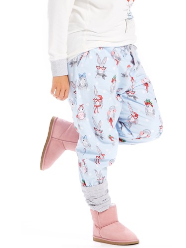 P.A. Plus Bunny Flannelette Legwarmer Pj Pant