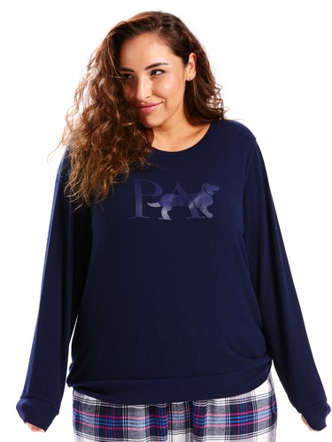 P.A. Plus Navy Fuzzy Sweater