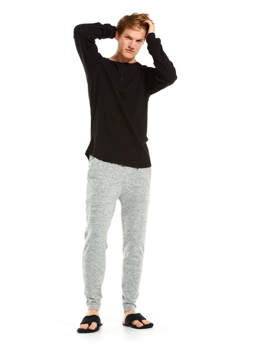 Mens P.A. Classic Waffle Long Sleeve Henley