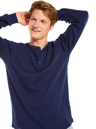 Mens P.A. Classic Waffle Long Sleeve Henley
