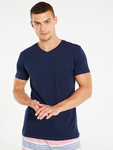Mens Pa Classic V Neck Pocket Tee