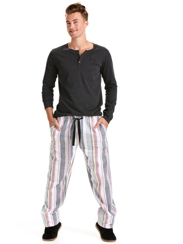 Mens Walt Stripe Flannelette Pj Pant